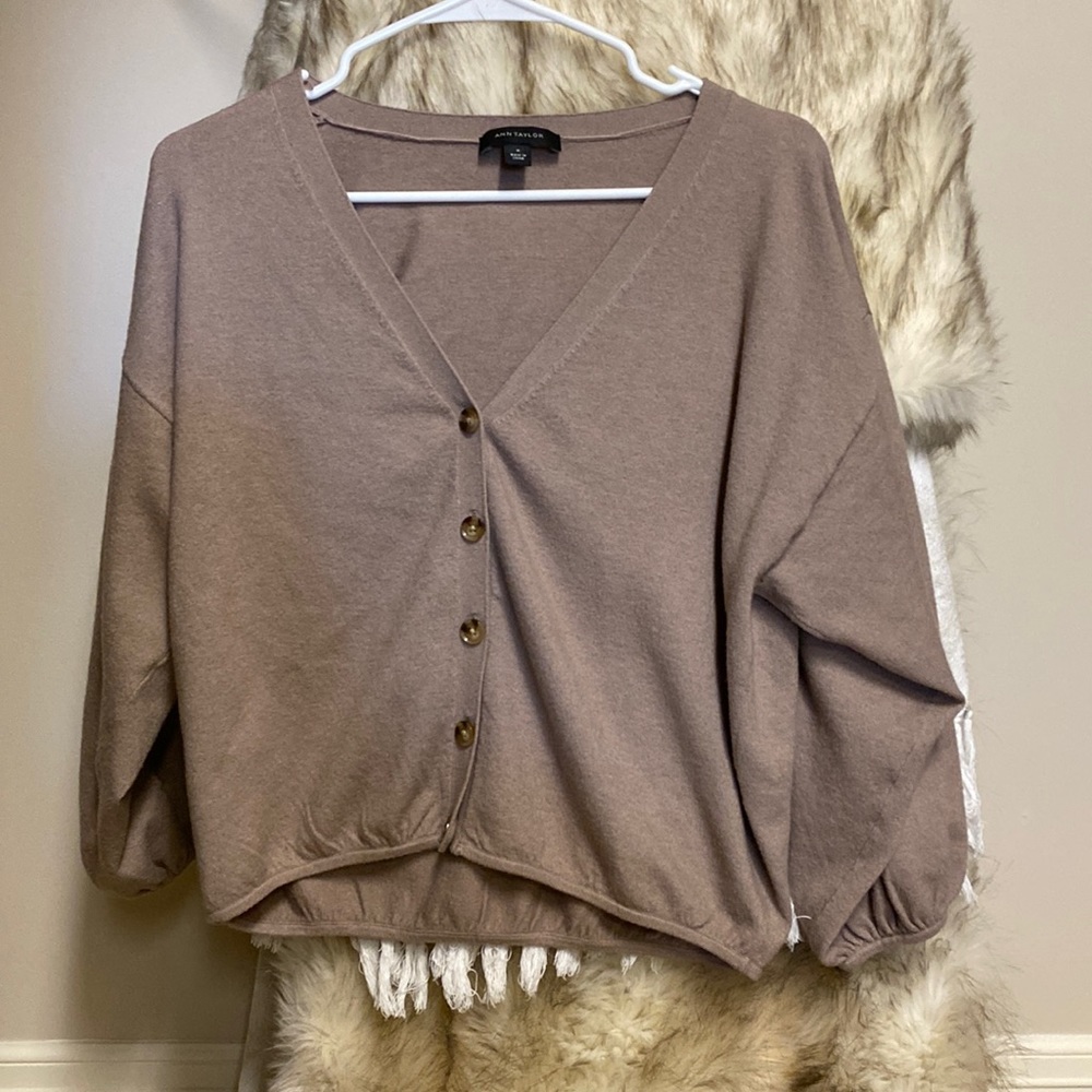 Ann Taylor cropped cardigan sweater